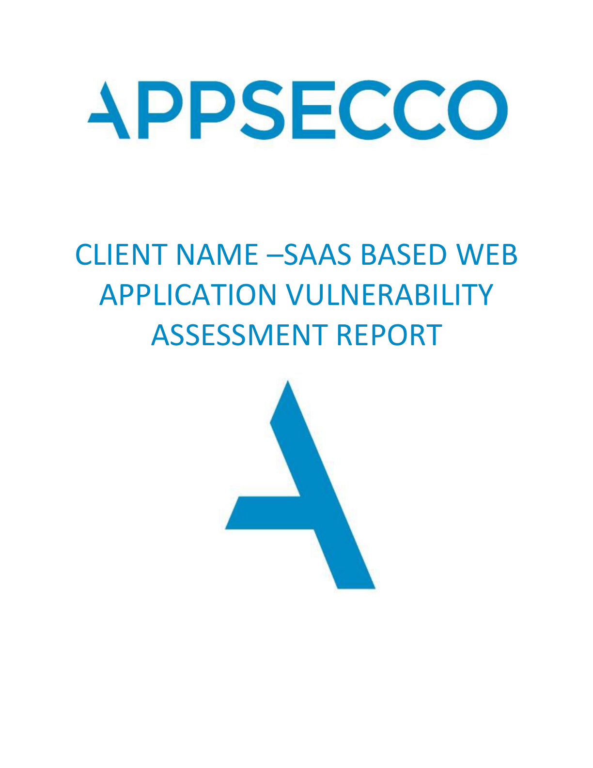 Sample report cover page